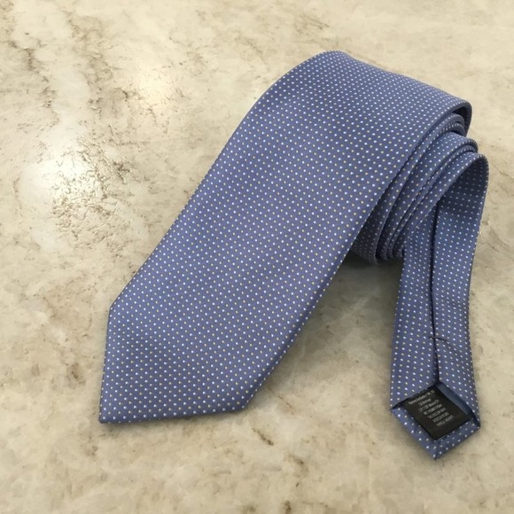 YASANTI BLUE PIN-DOT TIE - Picture 8 of 12